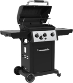3-Burner Gas Barbecue 2,130 sq cm with Side Burner - Steel Shelves