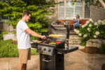 3-Burner Gas Barbecue 2,130 sq cm with Side Burner - Steel Shelves