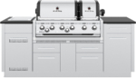 Built-In 6-Burner Gas Barbecue Head - Dual Oven, Stainless Steel