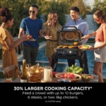 XL Electric BBQ Grill & Smoker with App Control - Black/Blue