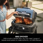 XL Electric BBQ Grill & Smoker with App Control - Black/Blue