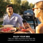 XL Electric BBQ Grill & Smoker with App Control - Black/Blue