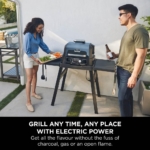 XL Electric BBQ Grill & Smoker with App Control - Black/Blue