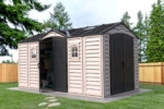 Vinyl Apex Storage Building 15x8ft with Foundation Kit, Windows & Side Door - Image 10