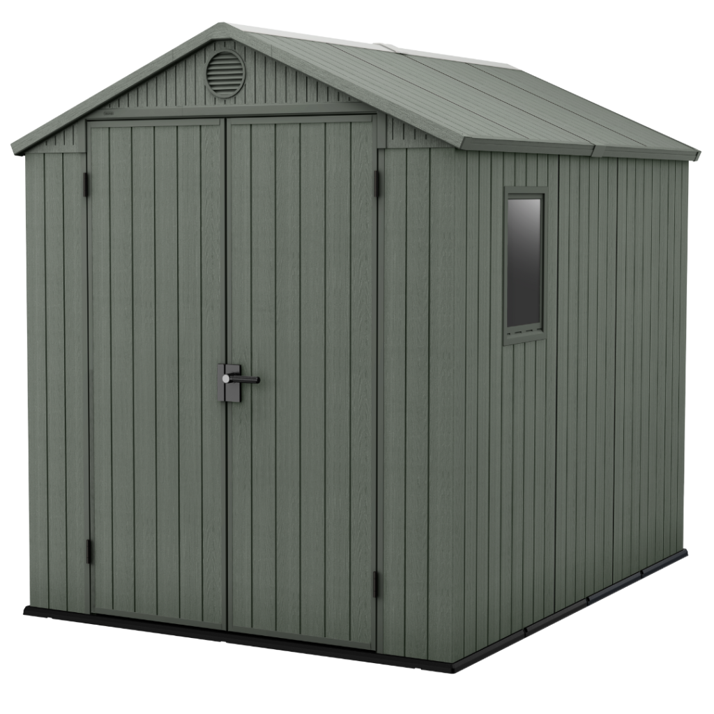 Resin Composite Garden Shed 6x8ft (1.9m x 2.4m) - Green
