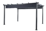 Aluminium Garden Pergola 4m x 3m - Retractable Canopy