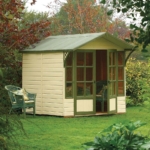 Timber Summerhouse 7x7ft with Roof Overhang