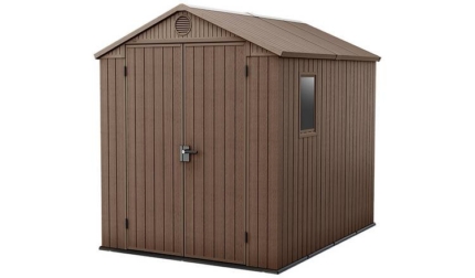 Apex Plastic Garden Storage Shed 6x8ft - Brown