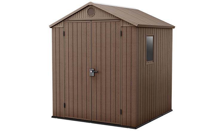 Darwin Apex Garden Storage Shed 6 × 6 ft Brown