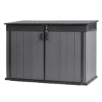 Heavy-Duty Vertical Plastic Shed 4x2ft - Dark Grey
