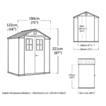 Heavy-Duty Plastic Garden Shed 4x6ft - Grey