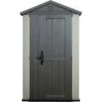 Heavy-Duty Plastic Garden Shed 4x6ft - Beige