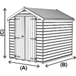 Plastic Pent Garden Storage Shed 6x4ft - Beige