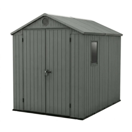 Heavy-Duty Plastic Garden Shed 6x8ft - Green
