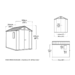 Heavy-Duty Plastic Garden Shed 6x8ft - Green