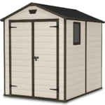 Plastic Garden Storage Shed 6x8ft - Beige