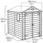 Plastic Garden Storage Shed 6x8ft - Beige