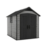 Heavy-Duty Plastic Shed 7.5x9ft - Grey