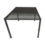 Rectangular Aluminium Louvered Pergola 3.6m x 3m - Grey - Image 9
