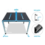 Rectangular Aluminium Louvered Pergola 3.6m x 3m - Grey - Image 5