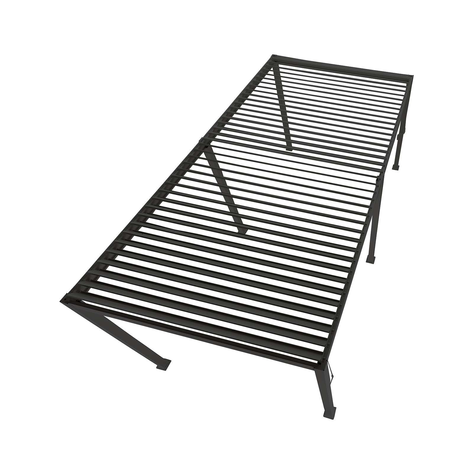 6m x 3m Rectangular Aluminium Louvered Pergola – Grey - Image 8