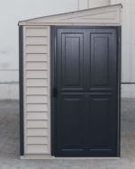 Lean-To Vinyl Shed 4x10ft with Foundation Kit - Grey - Image 12