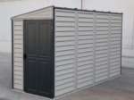 Lean-To Vinyl Shed 4x10ft with Foundation Kit - Grey - Image 11