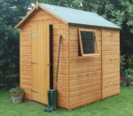 Shiplap Timber Garden Shed 5x7ft - Honey Brown