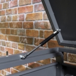 Contemporary Metal Triple Bin Store - Anthracite - Image 4