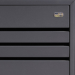 Contemporary Metal Triple Bin Store - Anthracite - Image 8