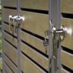 Contemporary Metal Triple Bin Store - Oak - Image 3