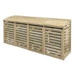 Timber Quadruple Wheelie Bin Store - Image 5