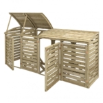 Timber Quadruple Wheelie Bin Store - Image 6