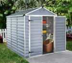 Polycarbonate Skylight Garden Shed 6x8ft - Anthracite