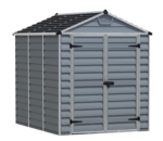 Polycarbonate Skylight Garden Shed 6x8ft - Anthracite