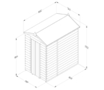 Overlap Timber Security Shed 4x6ft