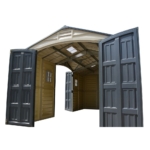 Vinyl Apex Storage Building 15x8ft with Foundation Kit, Windows & Side Door - Image 7