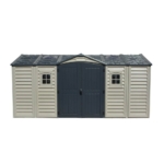 Vinyl Apex Storage Building 15x8ft with Foundation Kit, Windows & Side Door - Image 4