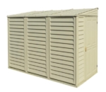 Lean-To Plastic Shed 4x8ft - Ivory