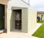 Lean-To Plastic Shed 4x8ft - Ivory