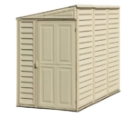 Lean-To Plastic Shed 4x8ft - Ivory