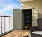 Lean-To Plastic Shed 4x8ft - Ivory