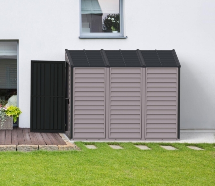 Lean-To Plastic Shed 4x8ft - Dual Entry