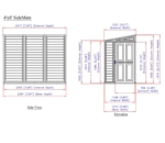 Lean-To Plastic Shed 4x8ft - Dual Entry