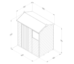 Overlap Reverse Apex Timber Shed 6x4ft