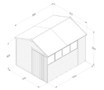 Overlap Timber Garden Shed 8x10ft
