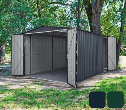 Metal Workshop Garage 10x15ft - Dual Door