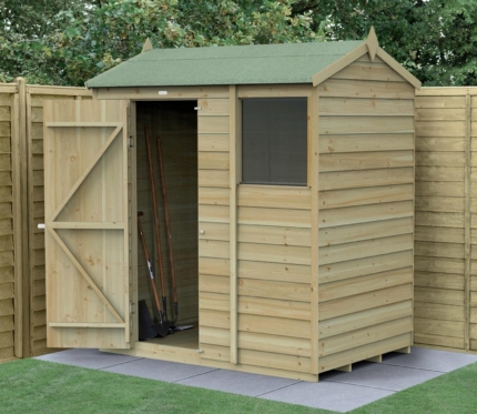 Overlap Reverse Apex Timber Shed 6x4ft