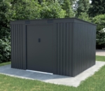 Pent Metal Garden Shed 9x8ft - Anthracite Grey