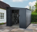 Lean-To Metal Garden Shed 7x9ft - Grey